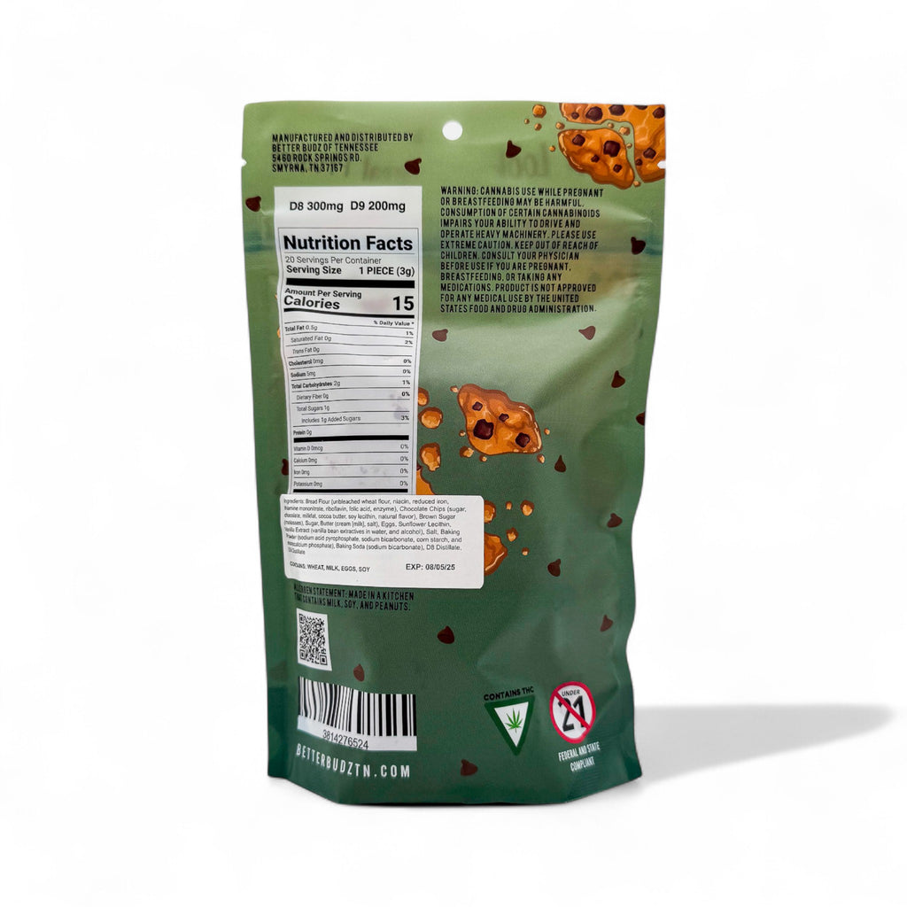 Better Budz Chocolate Chip Cookie Bites (Δ8 + Δ9)