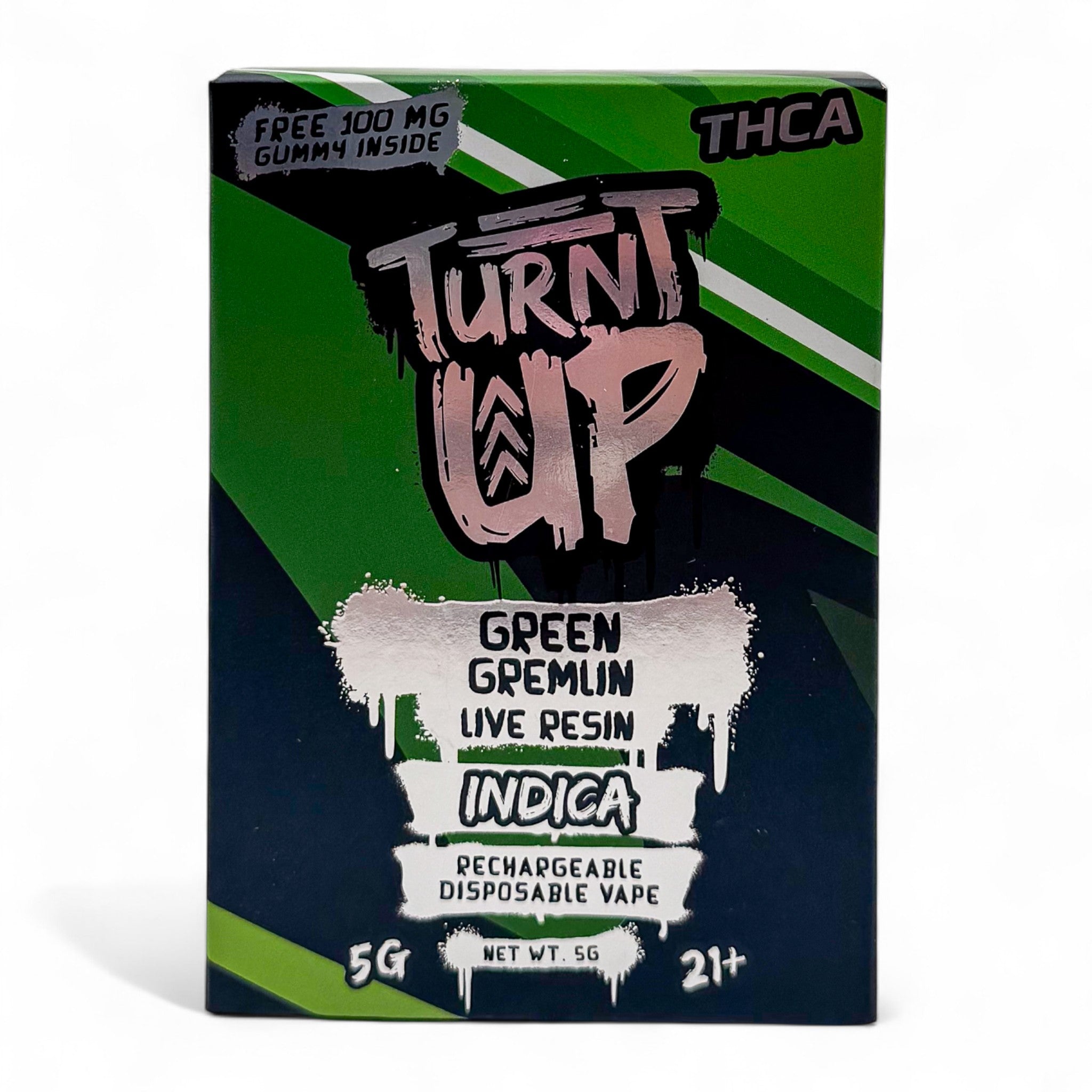 Turnt Up THCa 5g Disposable - Green Gremlin