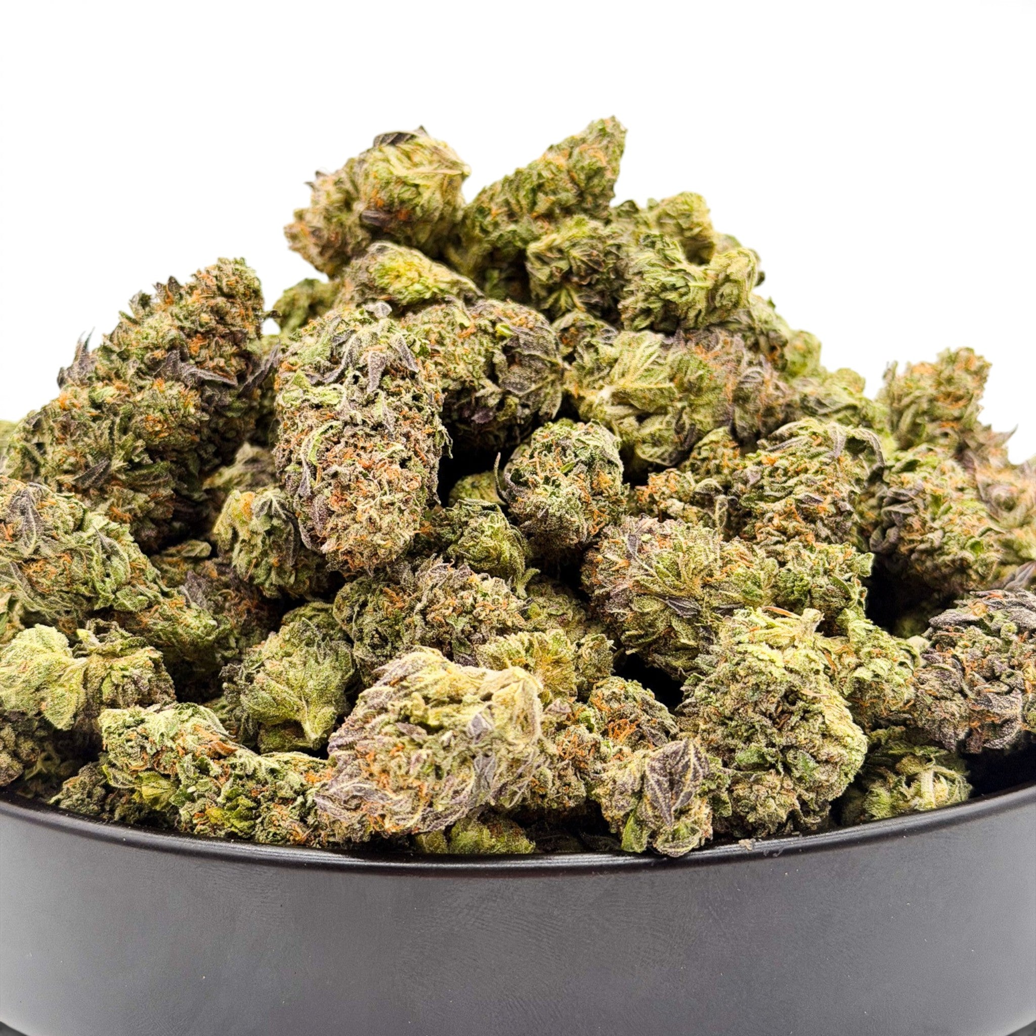 Dr. Wonderstone Cosmic Runtz premium indoor THCa flower with dense green buds, orange pistils, and heavy trichome frost.