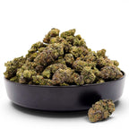 Dr. Wonderstone Cosmic Runtz premium indoor THCa flower buds with dense green and purple trichome-rich structure.