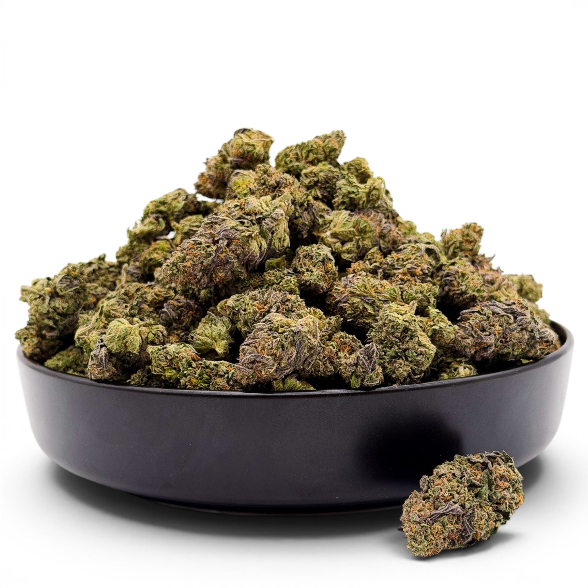 Dr. Wonderstone Cosmic Runtz premium indoor THCa flower buds with dense green and purple trichome-rich structure.