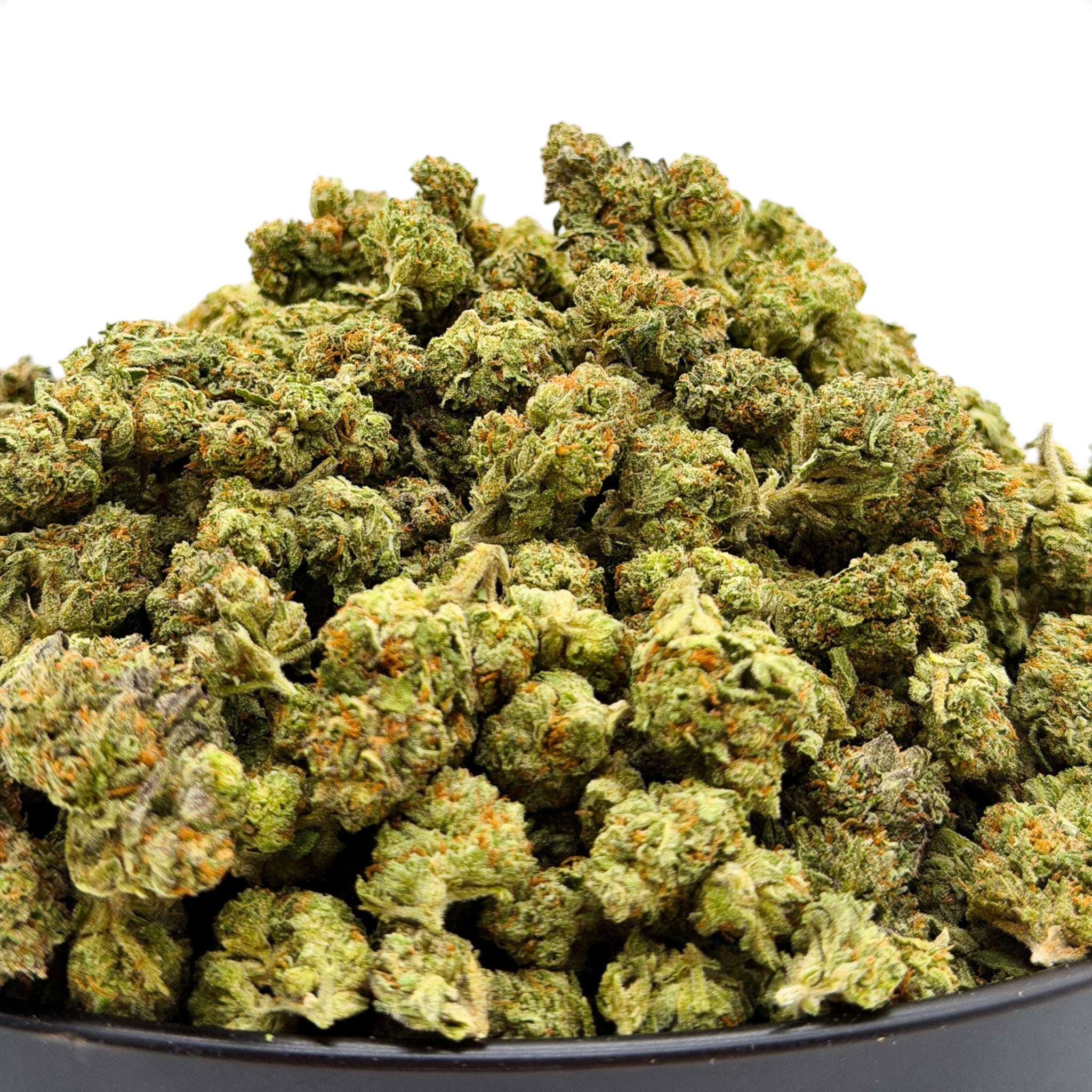 Dr. Wonderstone Gelato Fuel premium THCa flower buds with dense green texture and orange pistils. Buy Cheap THCa Flower Online