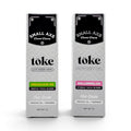 Dr. Wonderstone Small Axe Toke live rosin THCa disposable vape boxes in Dreadlock OG and Ballermelon flavors.