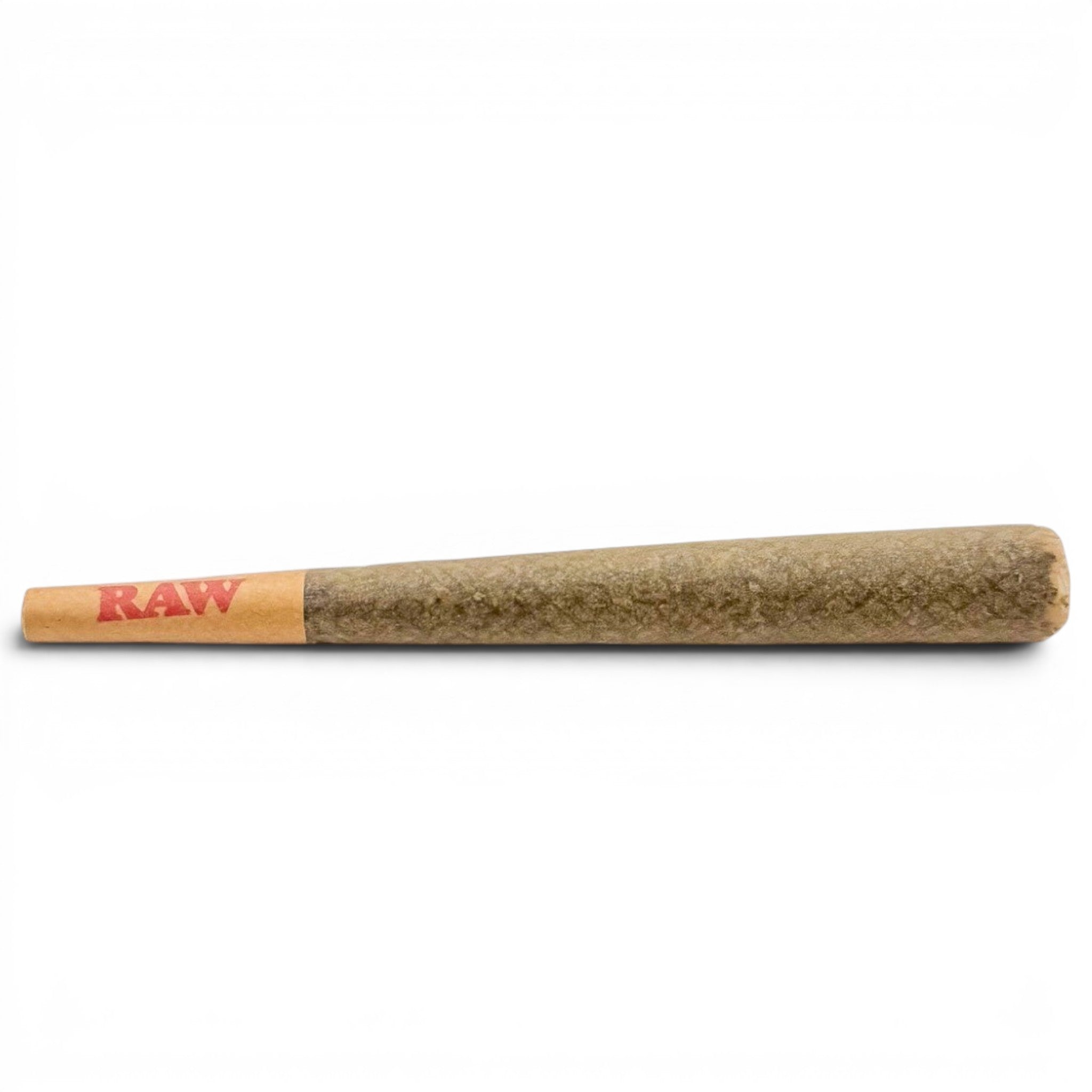 Dr. Wonderstone premium THCa hash hole pre-roll joint with a RAW paper filter tip on a white background.