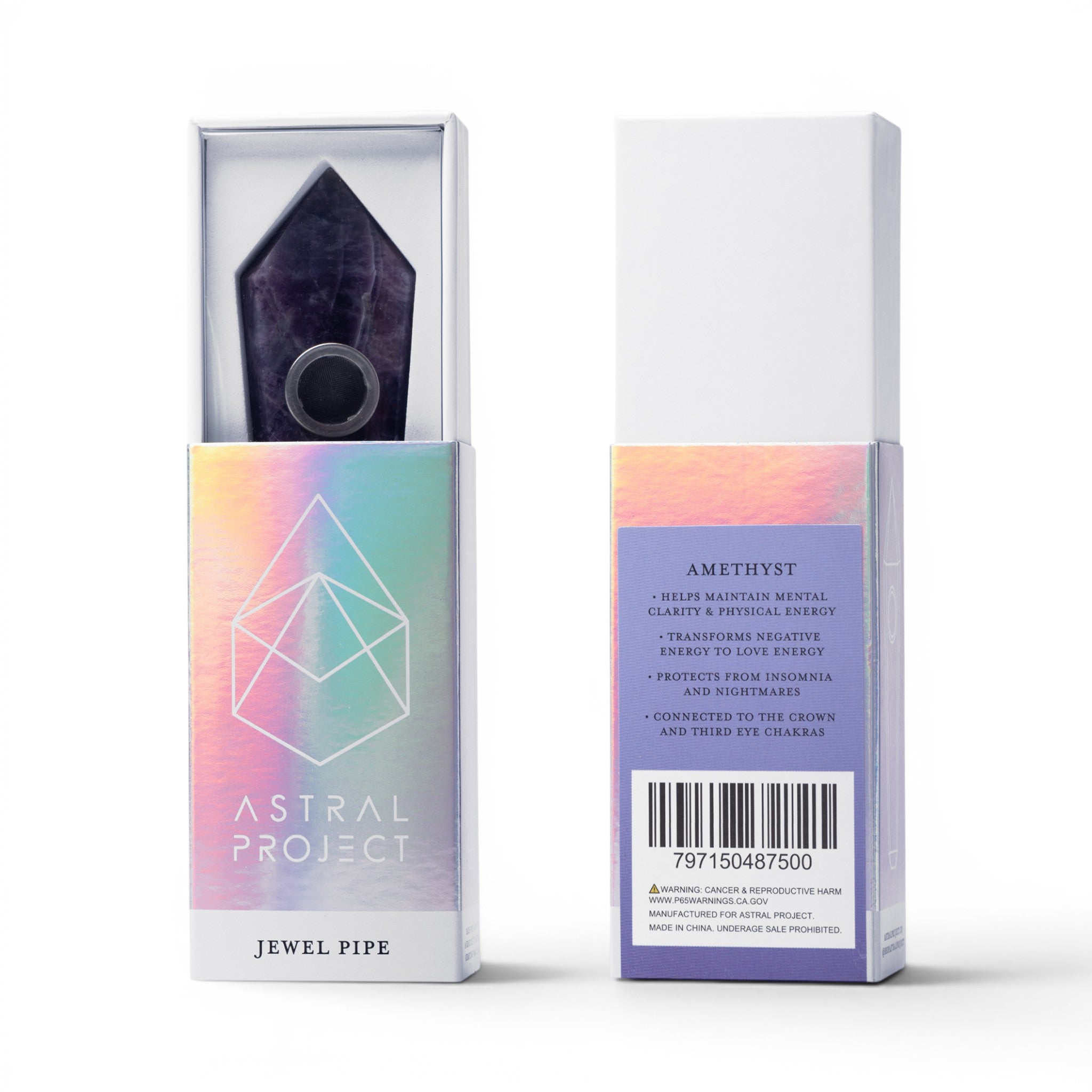 Astral Project Gemstone Jewel Hand Pipe